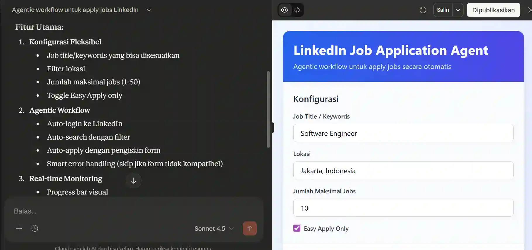 Tips Vibe Coding: Membuat Job Application Agent Linkedin