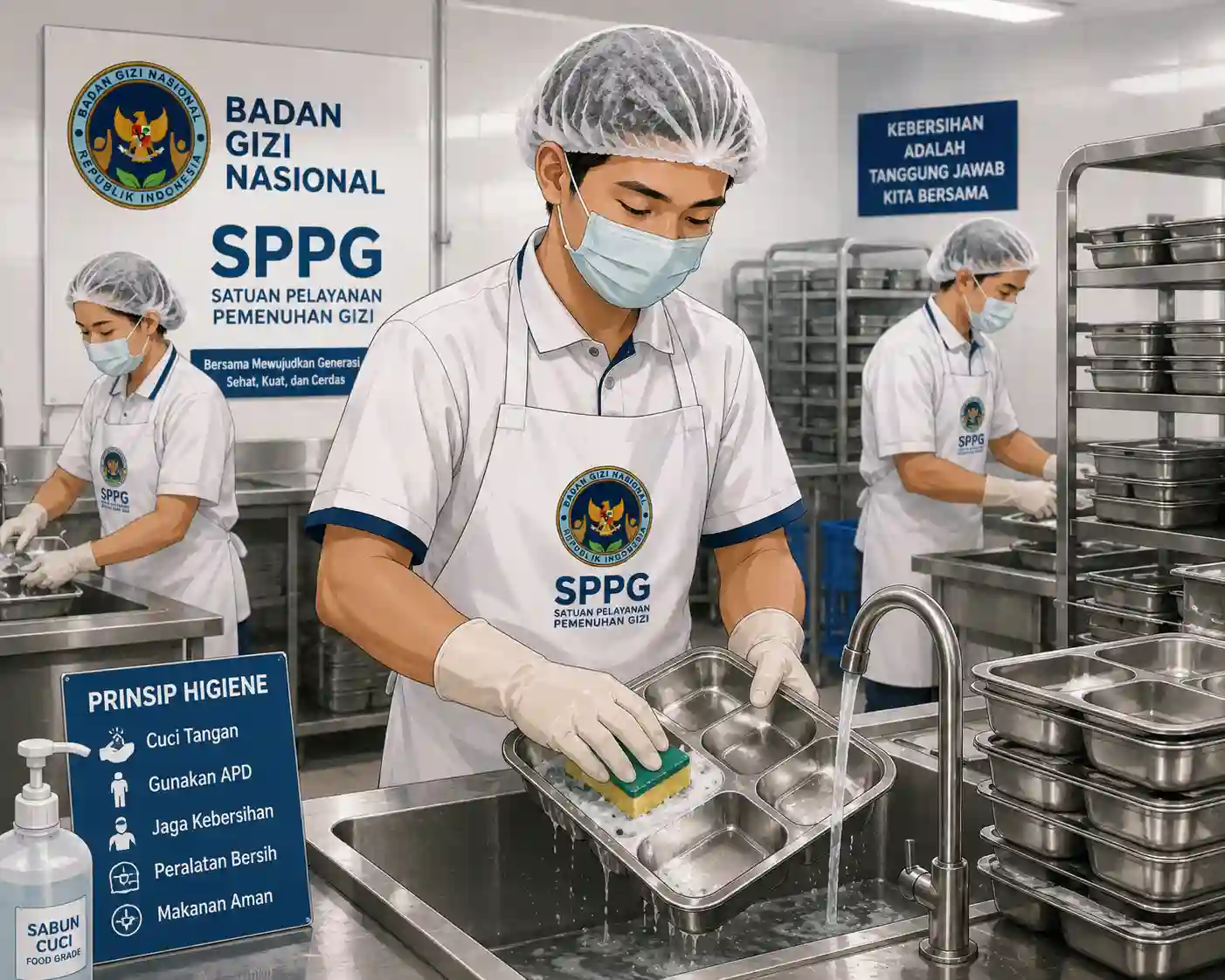 Tugas Cuci Ompreng Dapur SPPG, Ternyata Tidak Mudah!